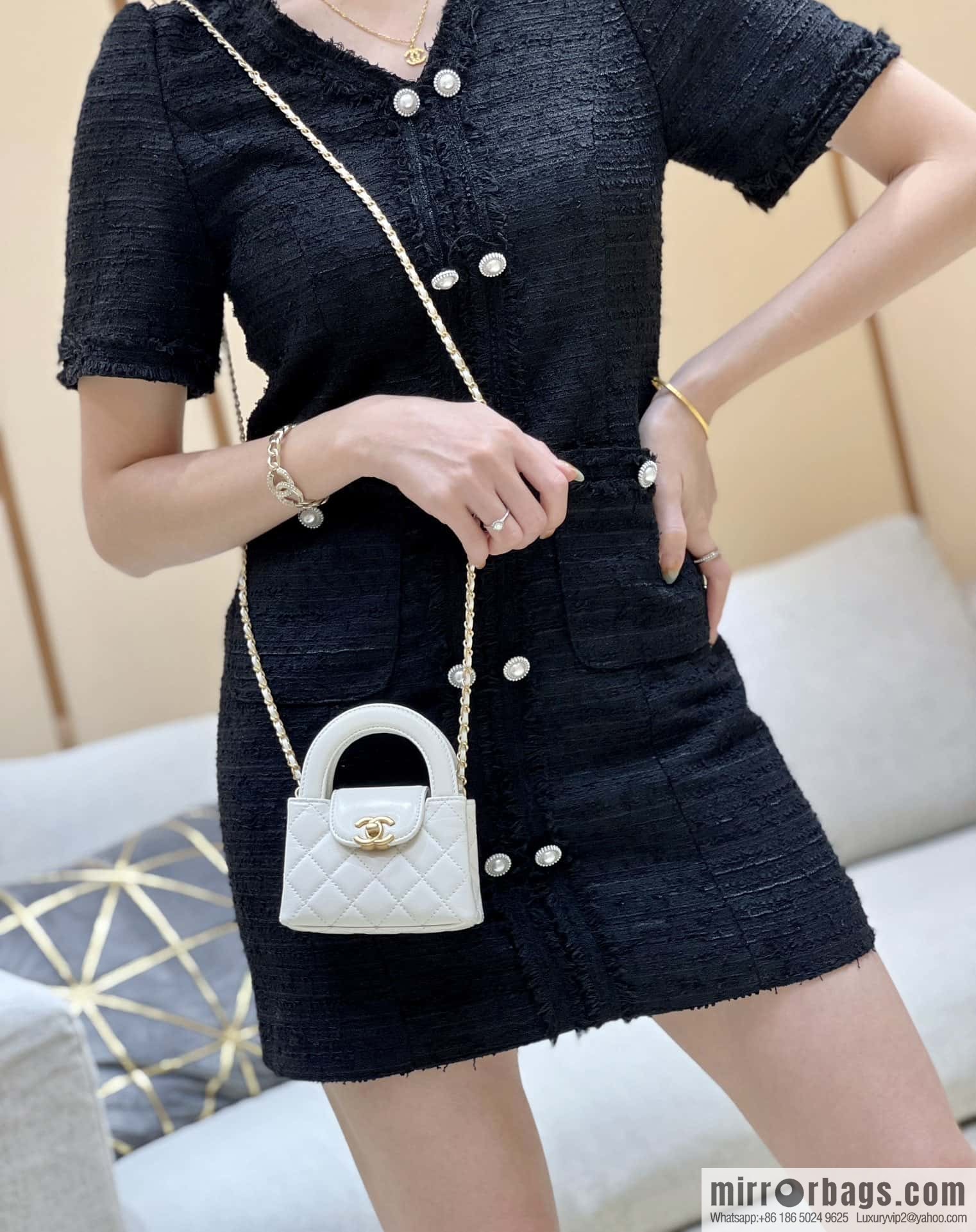CHANEL 23K autumn and winter series mini Kelly bag AP3435 white