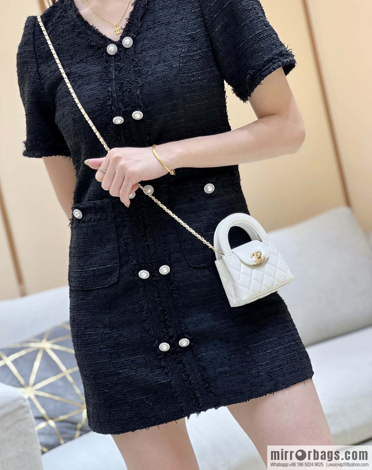 CHANEL 23K autumn and winter series mini Kelly bag AP3435 white