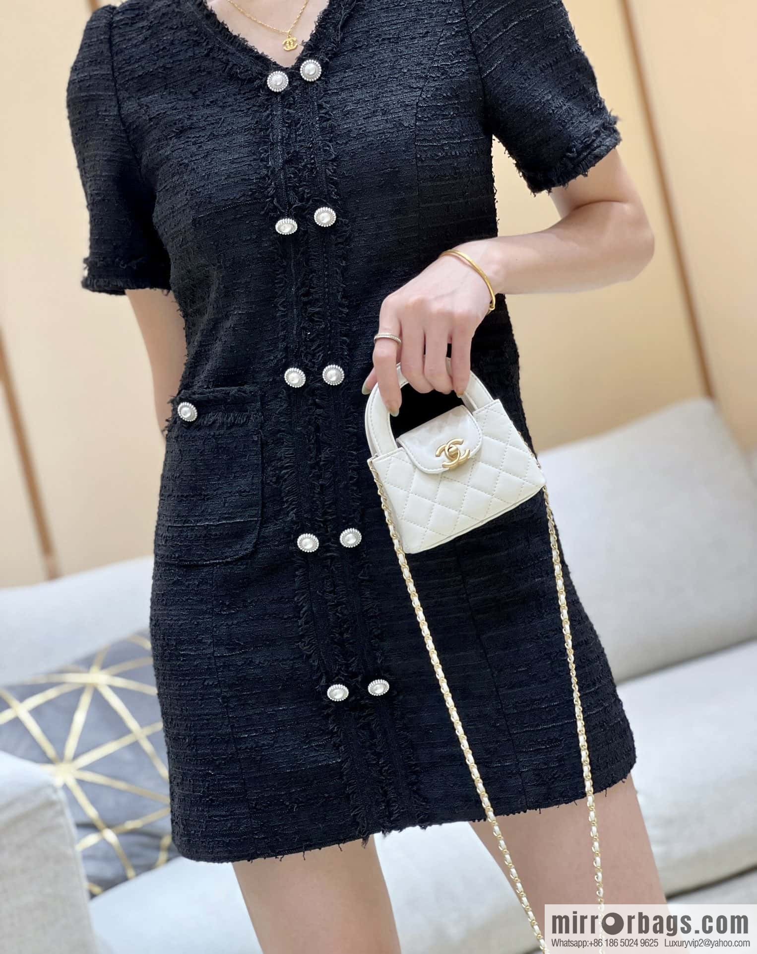 CHANEL 23K autumn and winter series mini Kelly bag AP3435 white