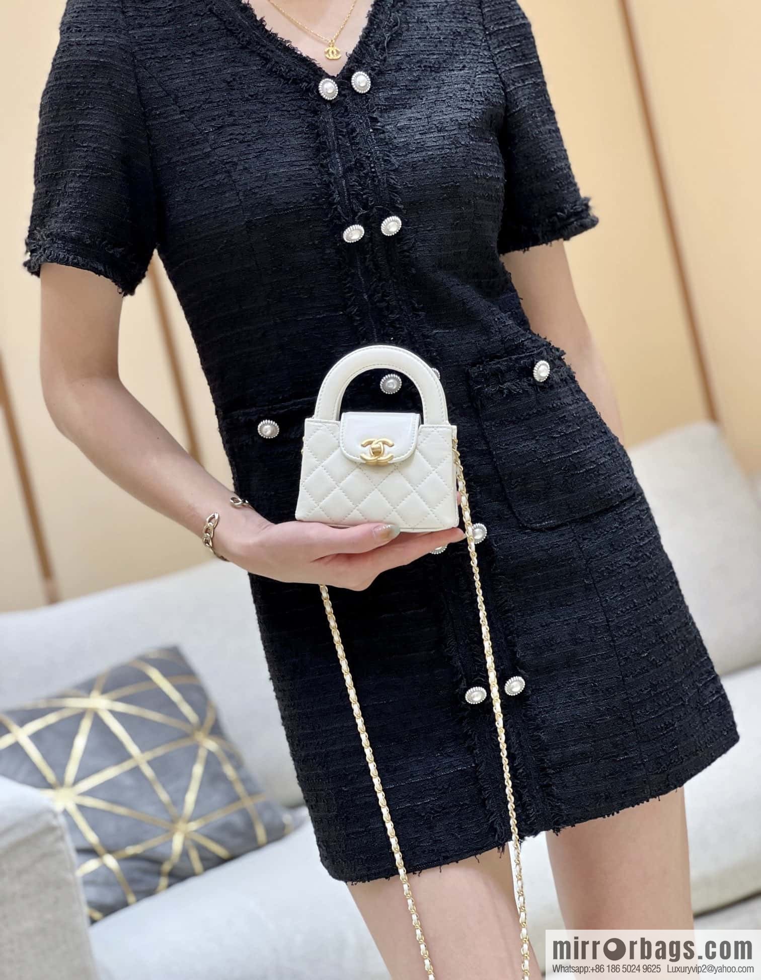 CHANEL 23K autumn and winter series mini Kelly bag AP3435 white