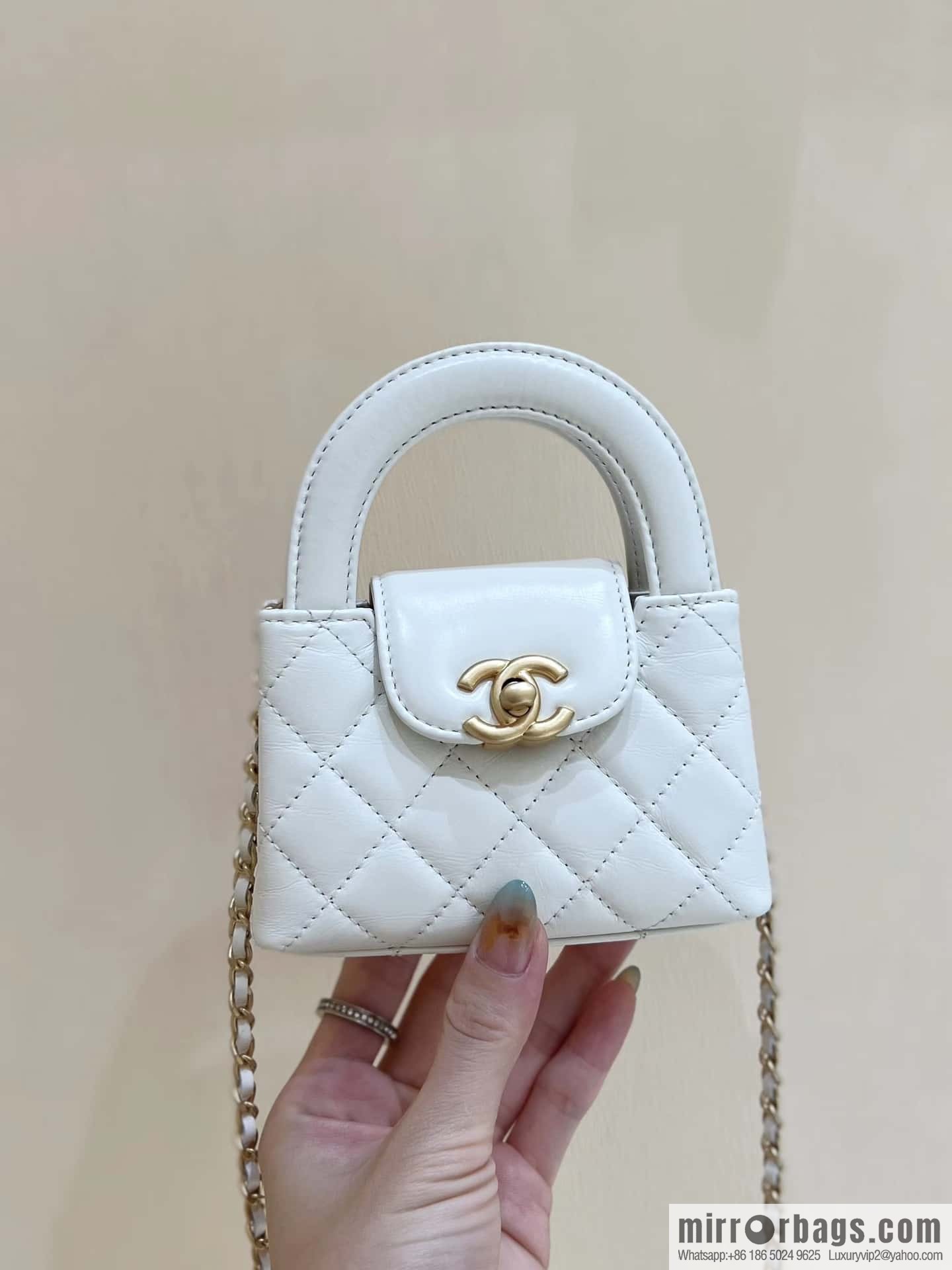 CHANEL 23K autumn and winter series mini Kelly bag AP3435 white
