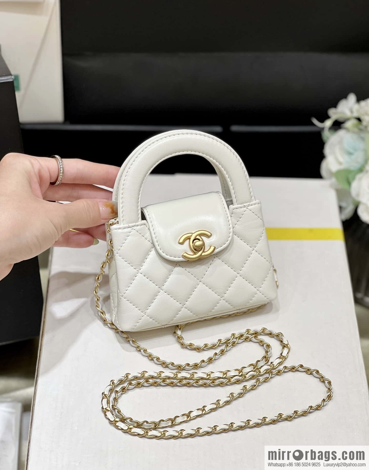 CHANEL 23K autumn and winter series mini Kelly bag AP3435 white
