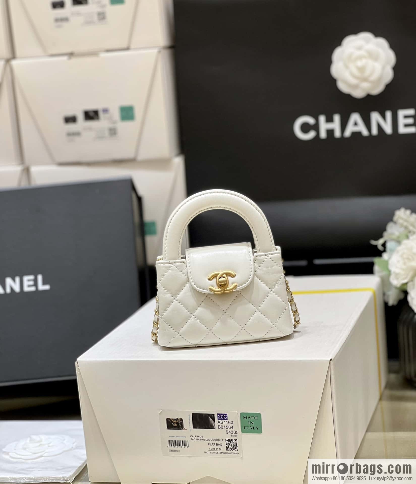 CHANEL 23K autumn and winter series mini Kelly bag AP3435 white