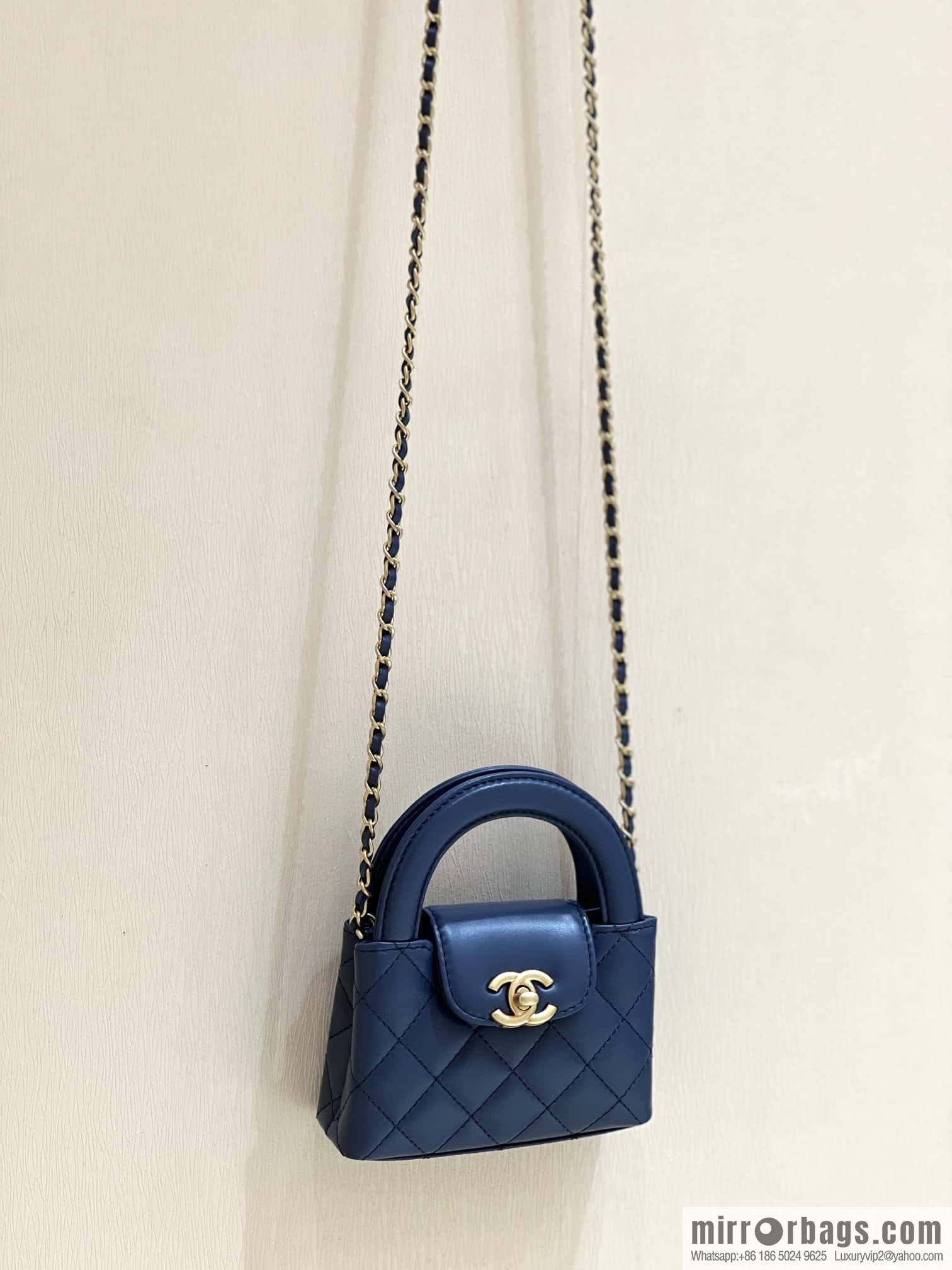 CHANEL 23K autumn and winter series mini Kelly bag AP3435 blue