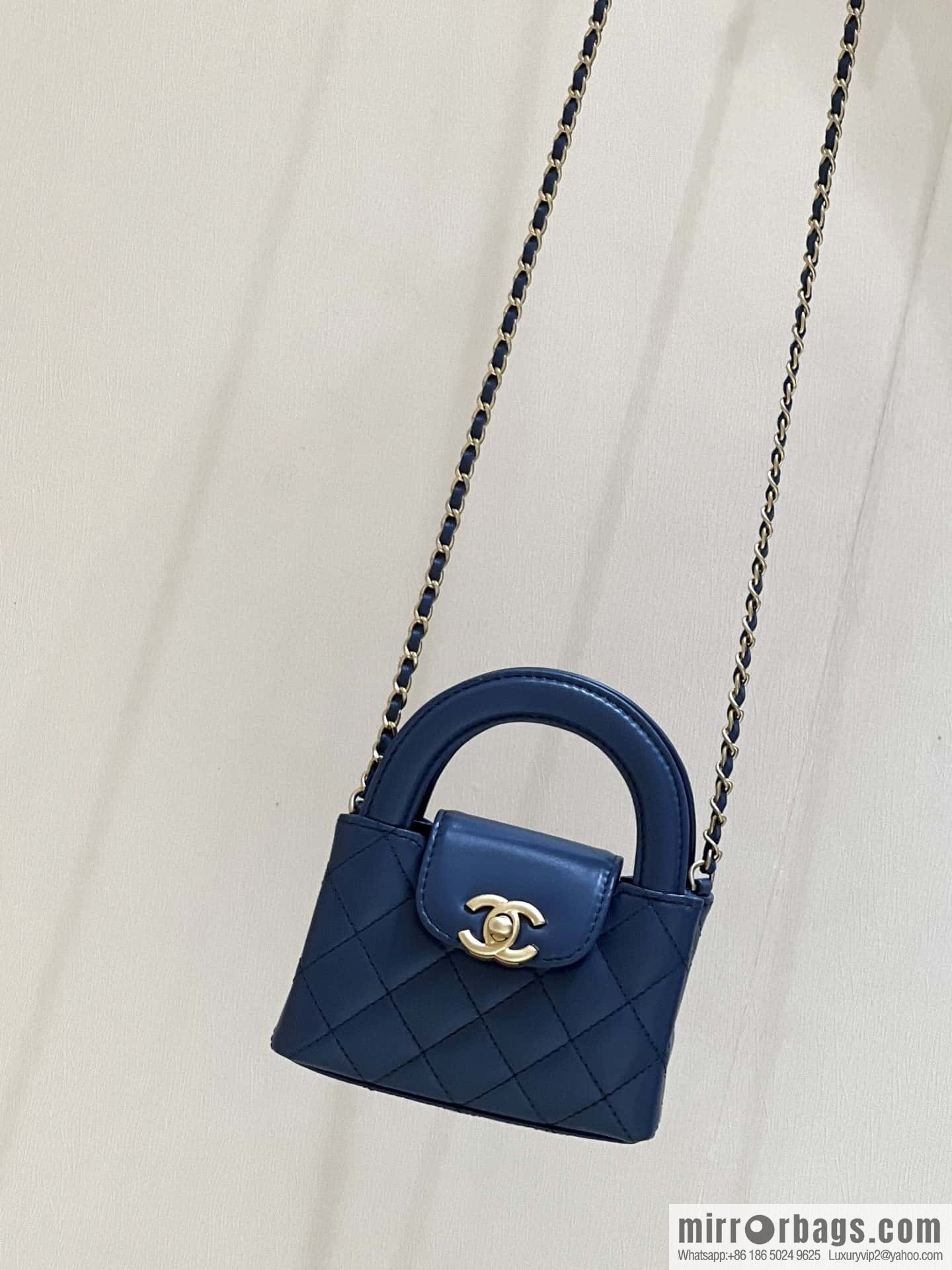 CHANEL 23K autumn and winter series mini Kelly bag AP3435 blue