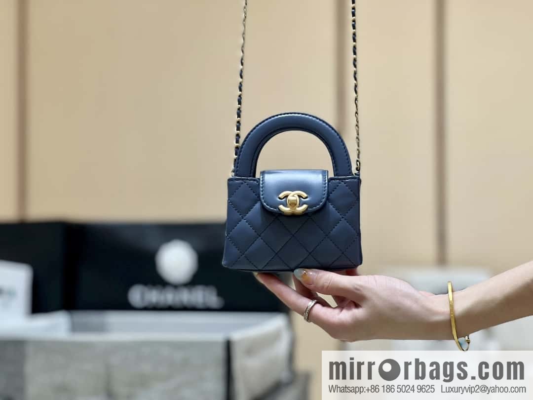 CHANEL 23K autumn and winter series mini Kelly bag AP3435 blue