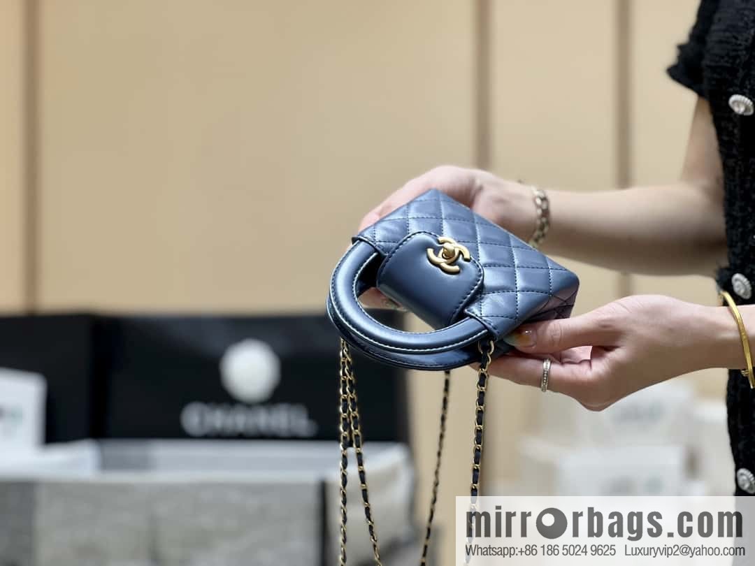 CHANEL 23K autumn and winter series mini Kelly bag AP3435 blue