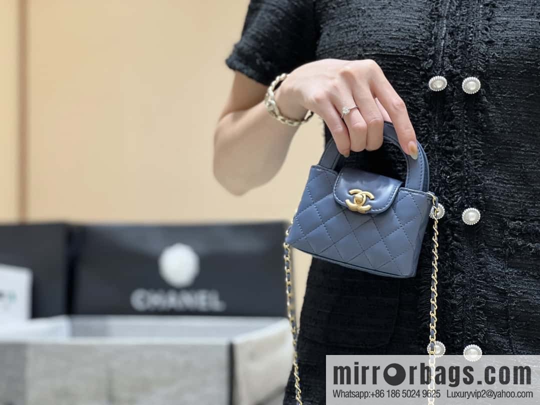 CHANEL 23K autumn and winter series mini Kelly bag AP3435 blue