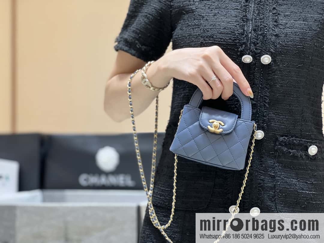 CHANEL 23K autumn and winter series mini Kelly bag AP3435 blue