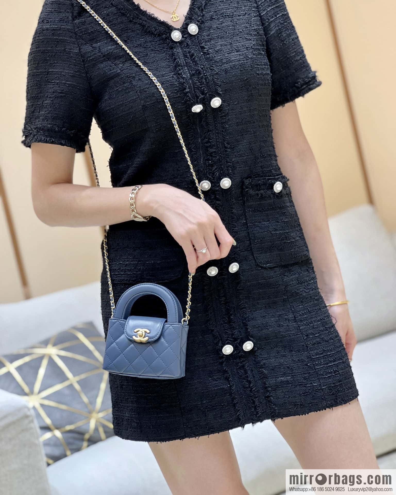 CHANEL 23K autumn and winter series mini Kelly bag AP3435 blue
