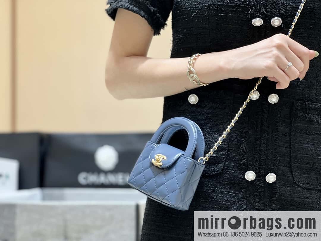 CHANEL 23K autumn and winter series mini Kelly bag AP3435 blue