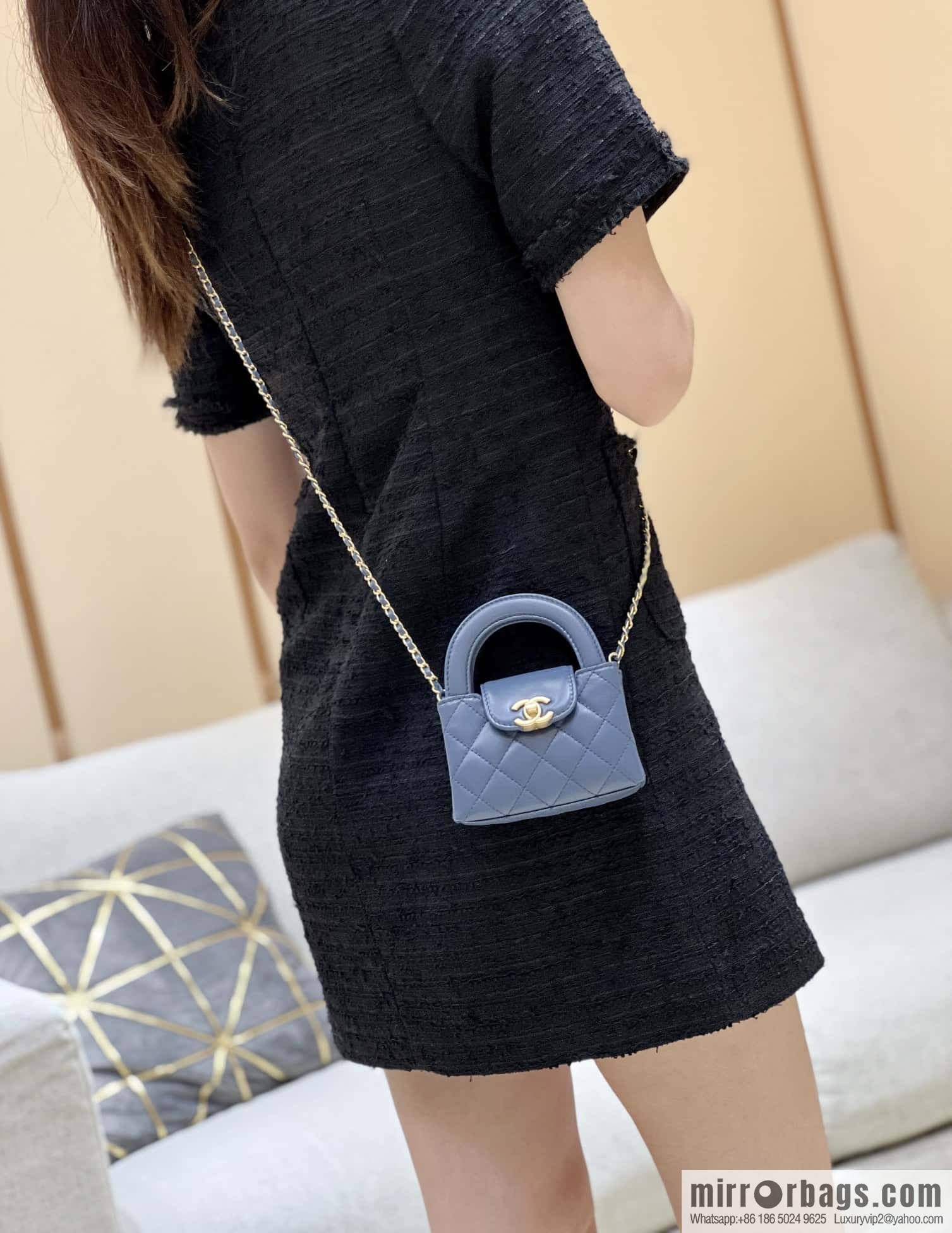 CHANEL 23K autumn and winter series mini Kelly bag AP3435 blue
