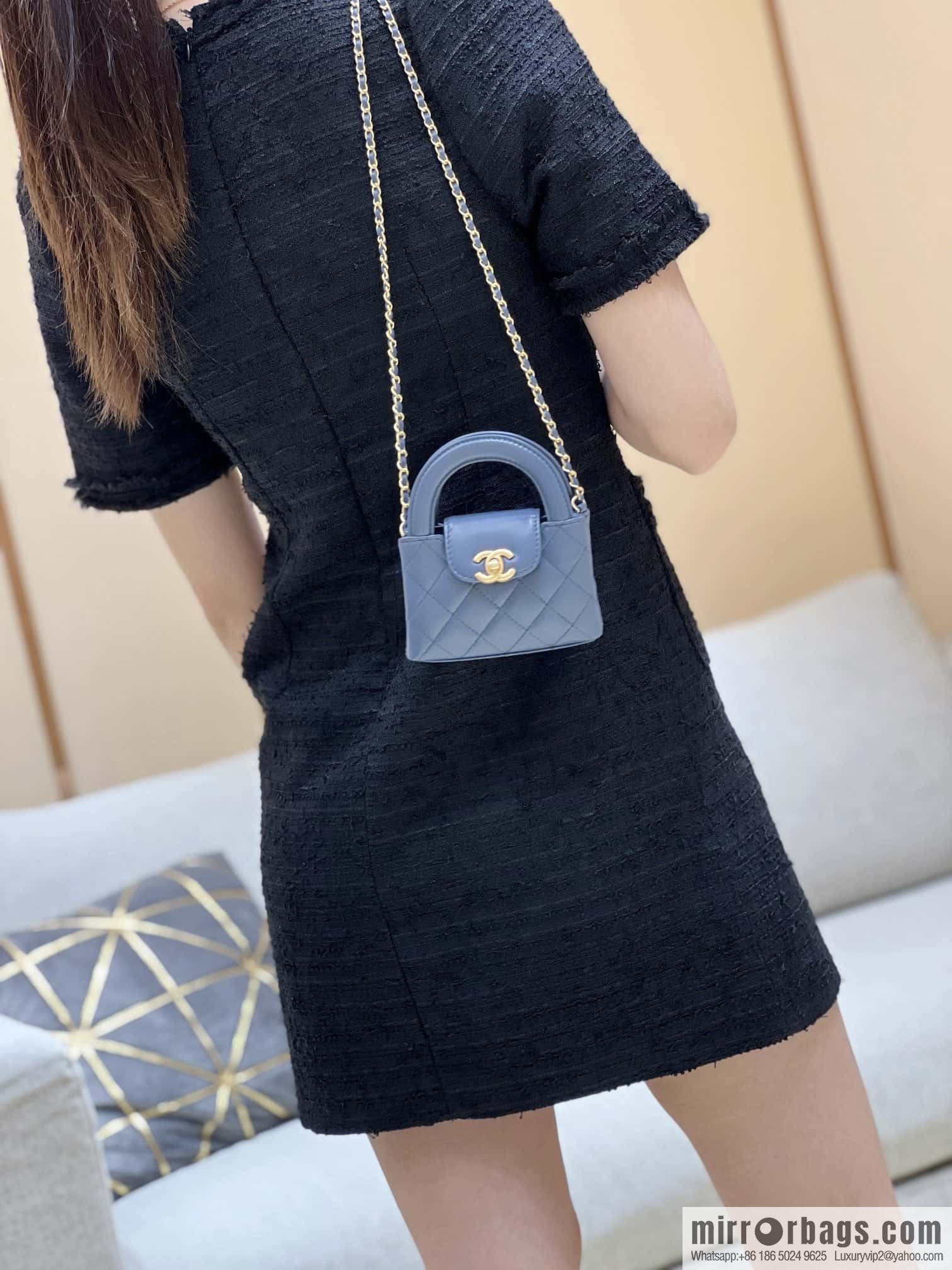 CHANEL 23K autumn and winter series mini Kelly bag AP3435 blue