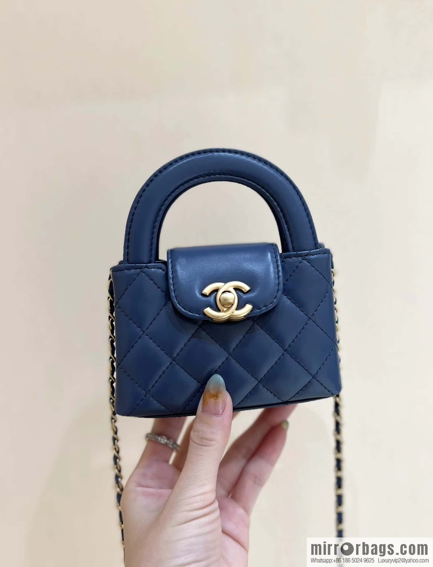 CHANEL 23K autumn and winter series mini Kelly bag AP3435 blue