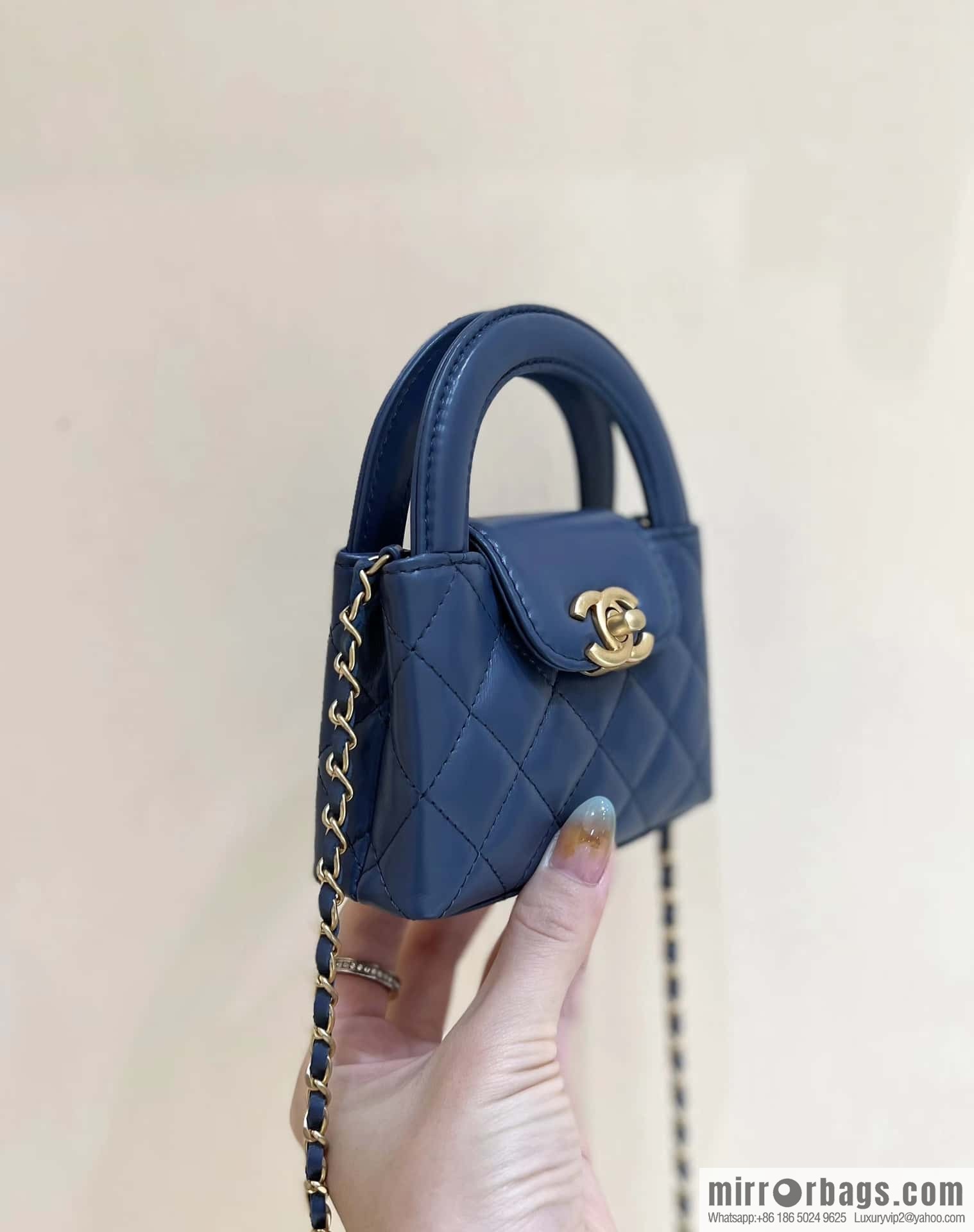 CHANEL 23K autumn and winter series mini Kelly bag AP3435 blue