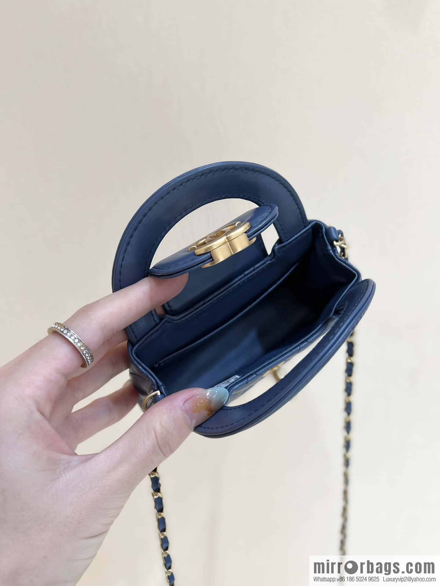 CHANEL 23K autumn and winter series mini Kelly bag AP3435 blue
