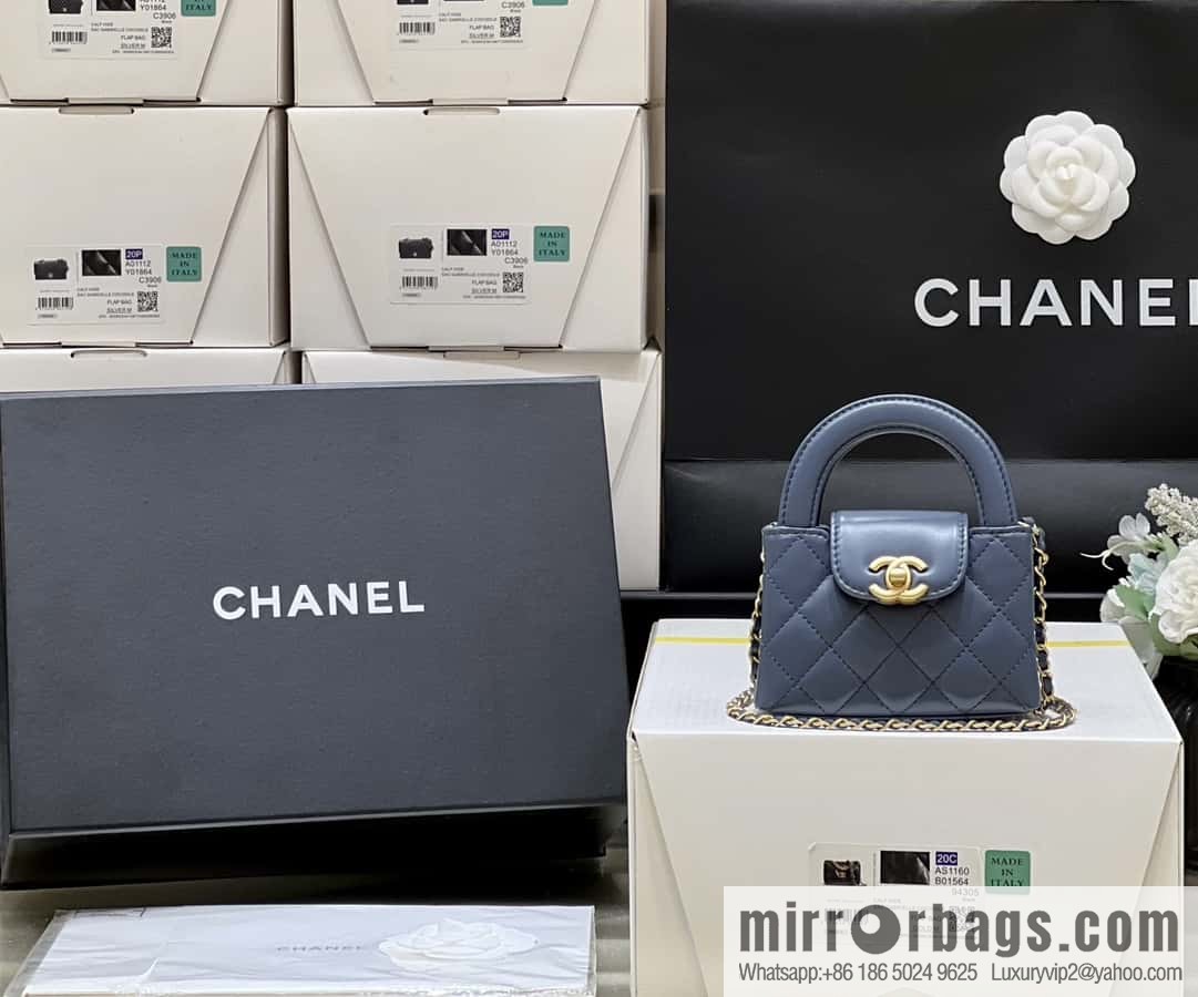 CHANEL 23K autumn and winter series mini Kelly bag AP3435 blue