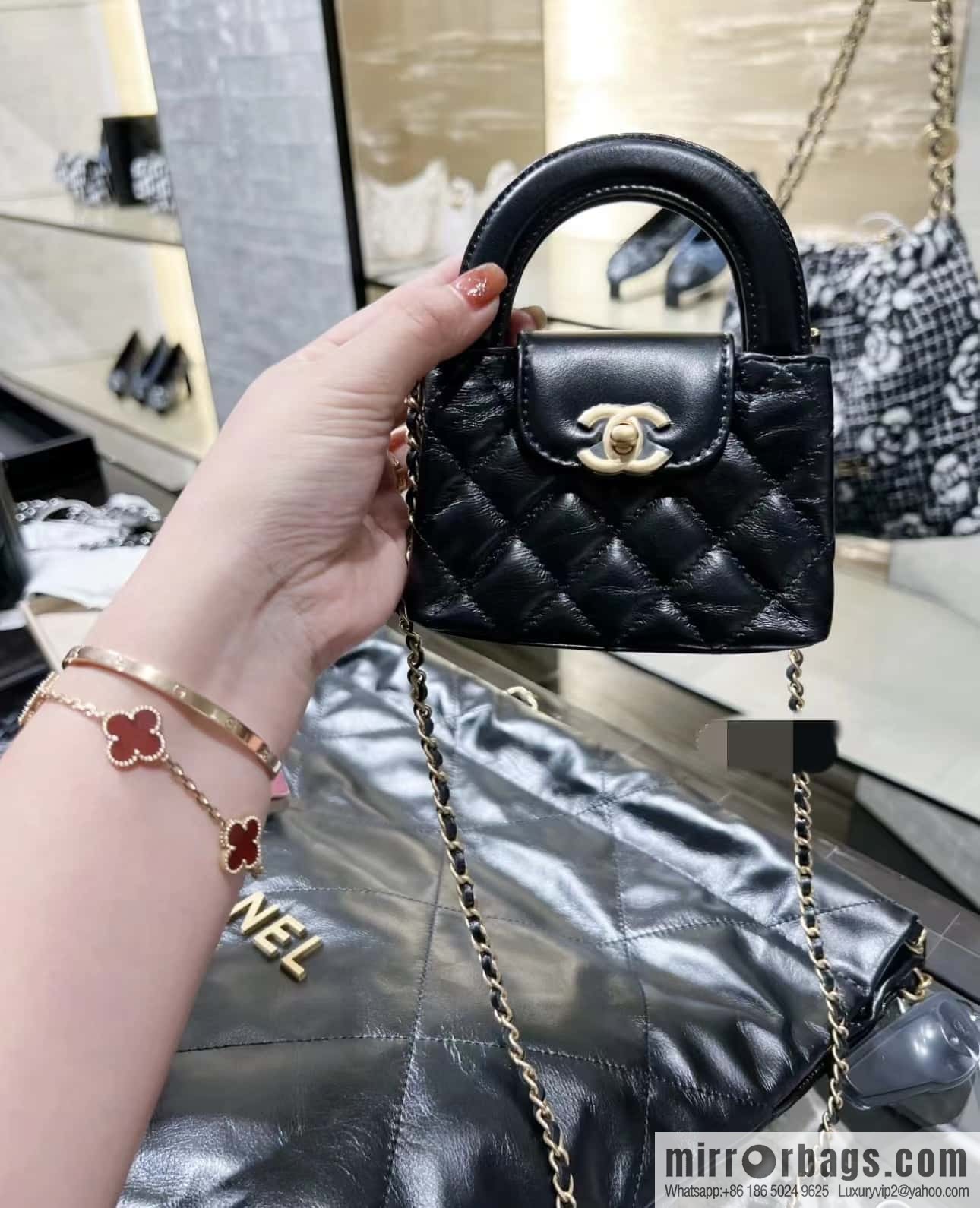 CHANEL 23K autumn and winter series mini Kelly bag AP3435 black