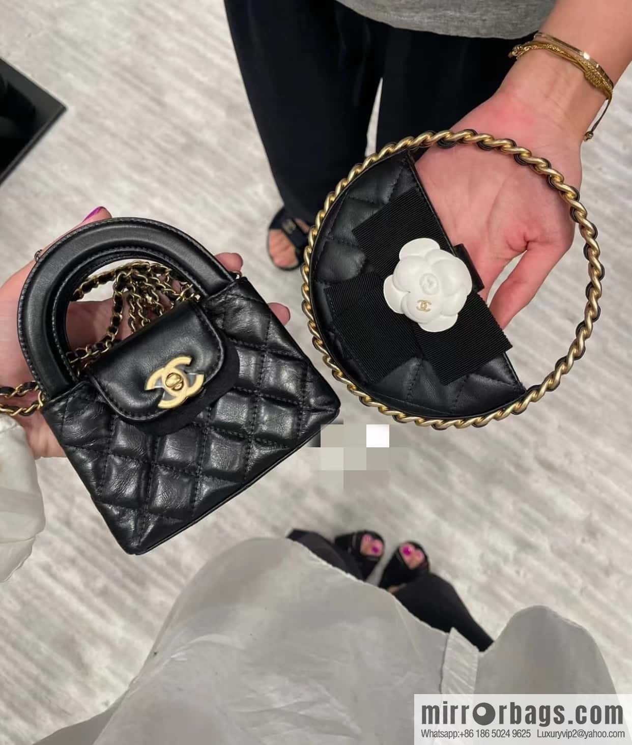 CHANEL 23K autumn and winter series mini Kelly bag AP3435 black