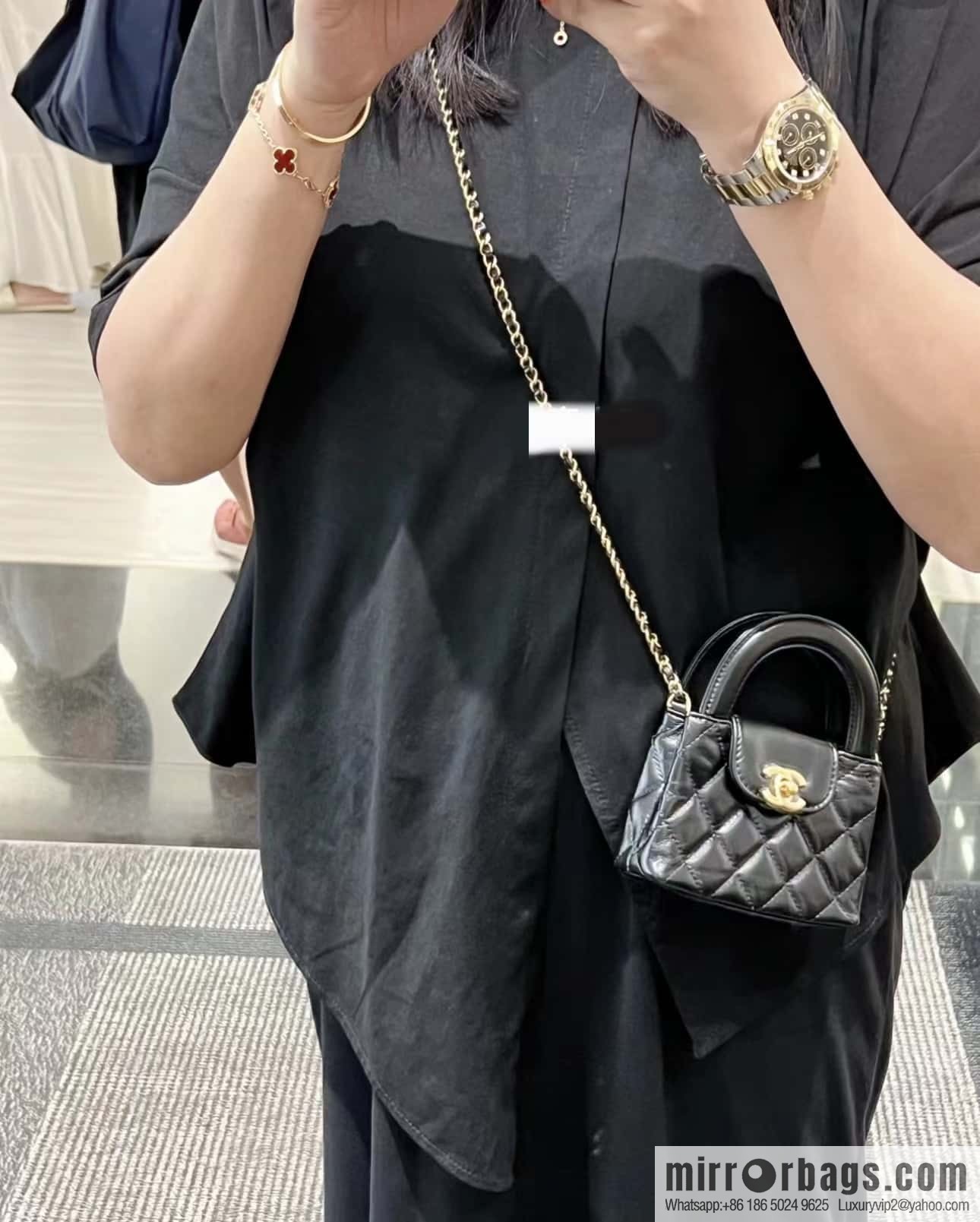 CHANEL 23K autumn and winter series mini Kelly bag AP3435 black