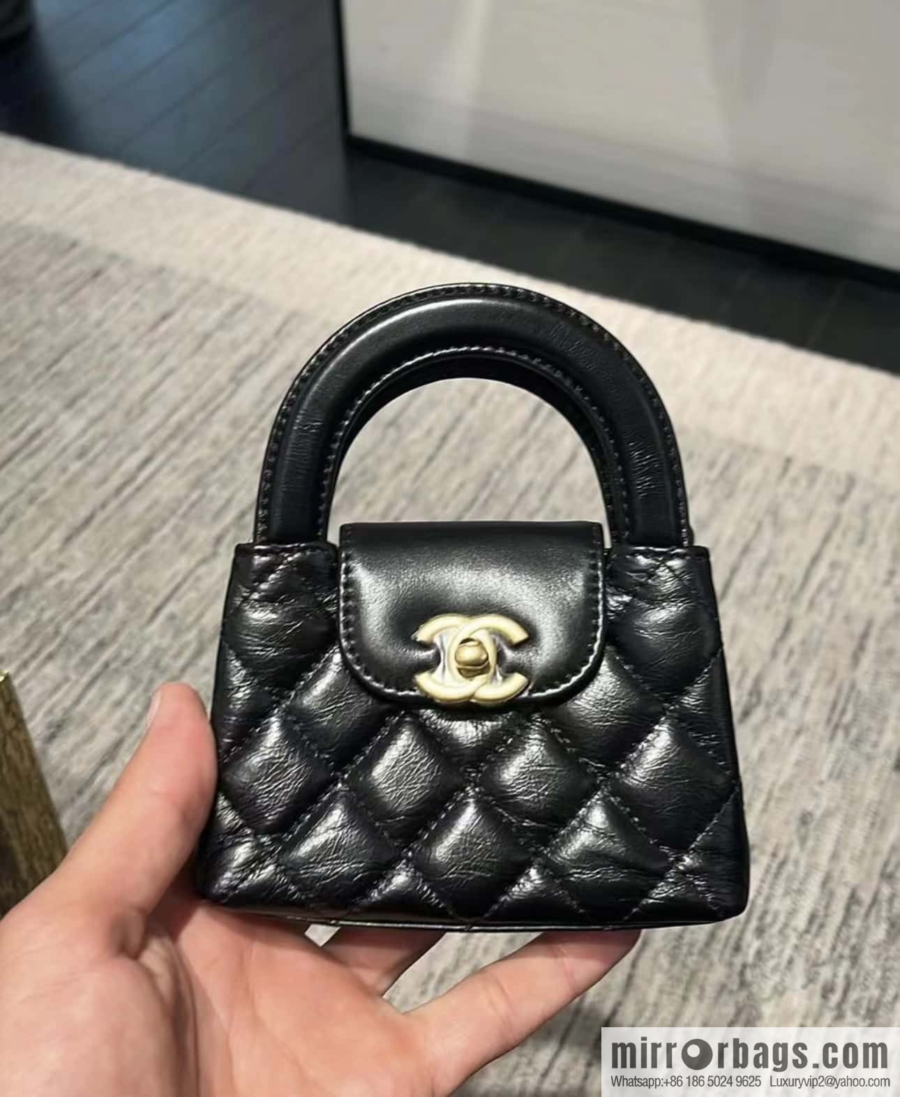 CHANEL 23K autumn and winter series mini Kelly bag AP3435 black