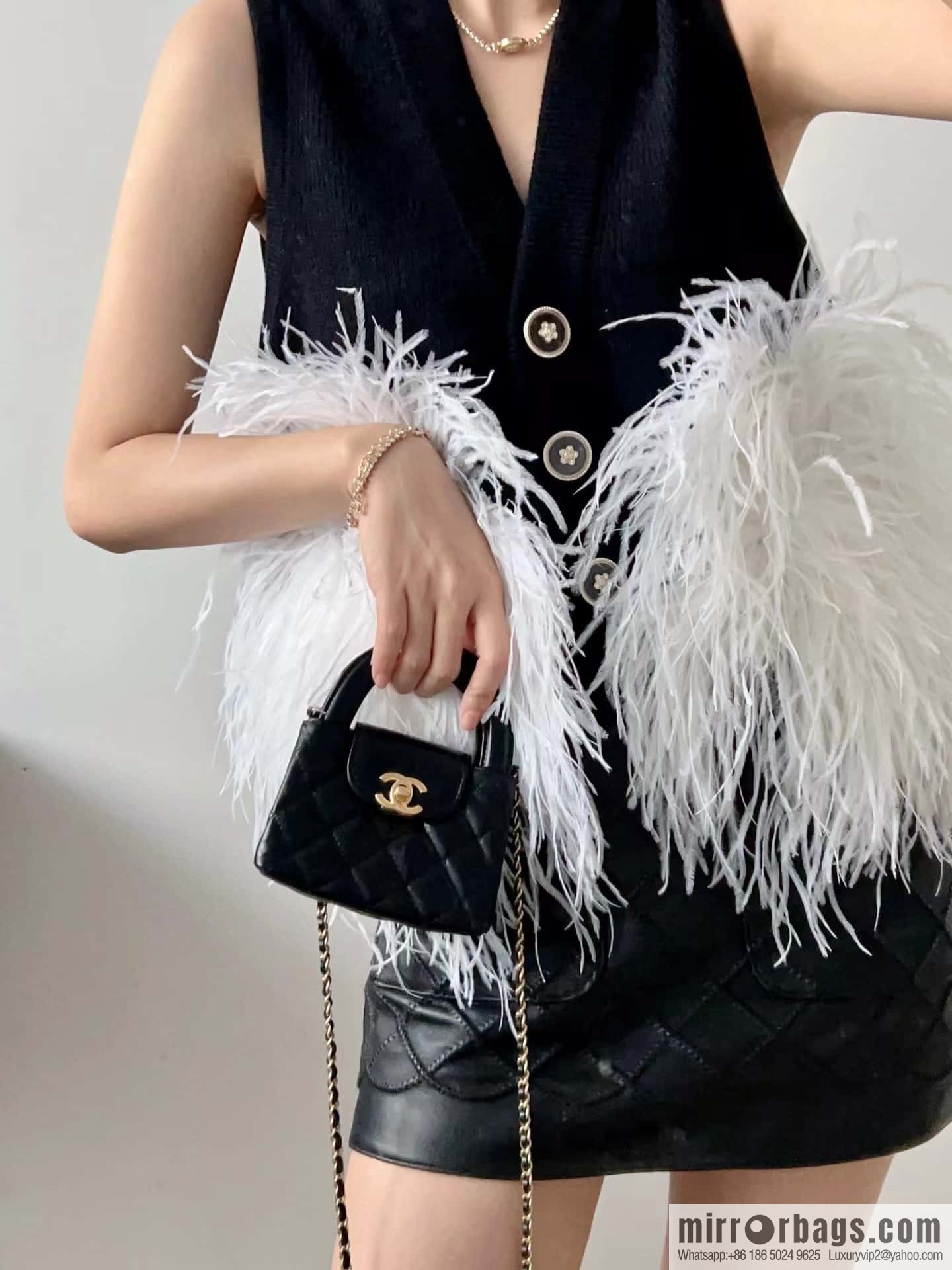 CHANEL 23K autumn and winter series mini Kelly bag AP3435 black