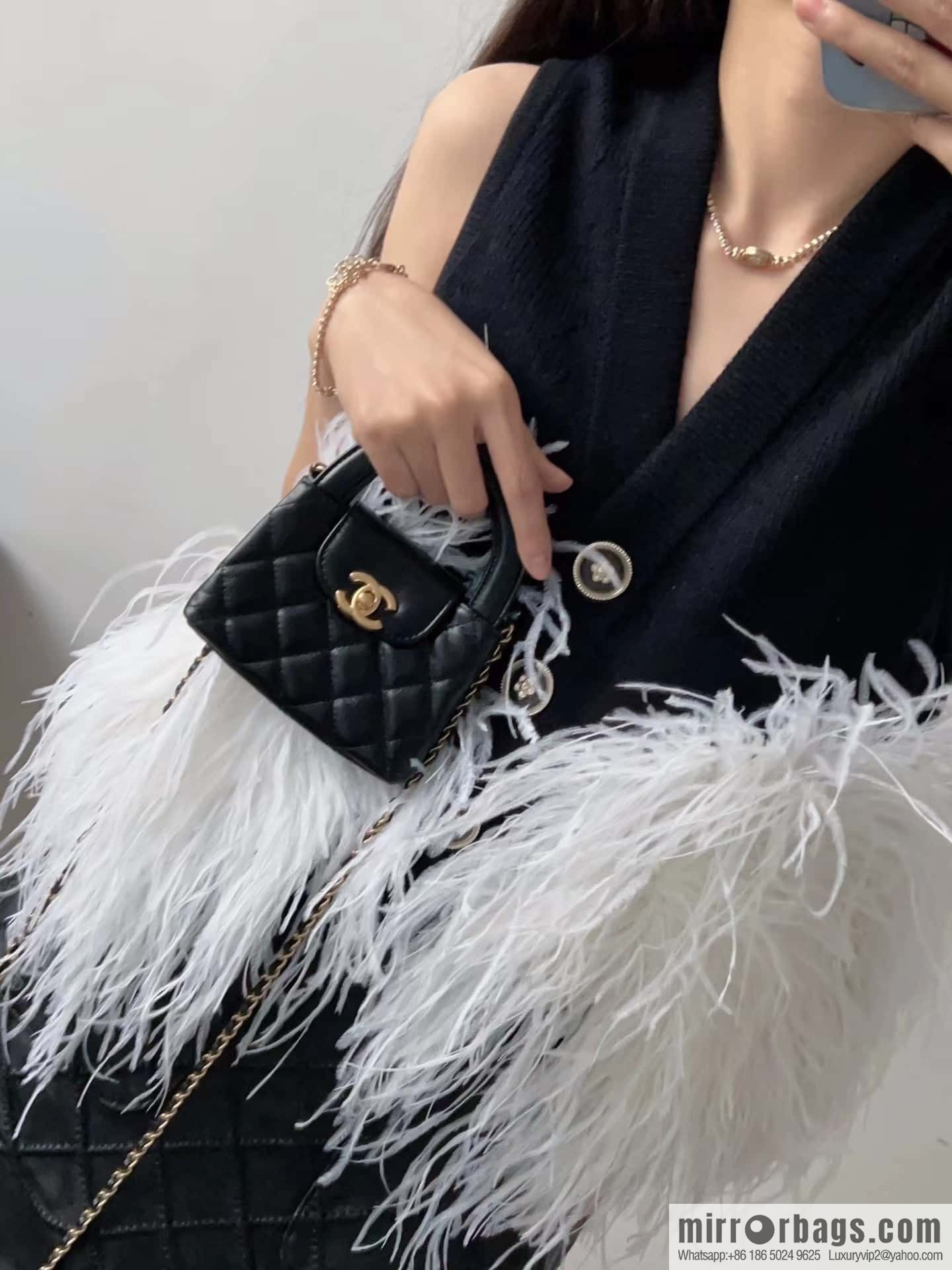 CHANEL 23K autumn and winter series mini Kelly bag AP3435 black
