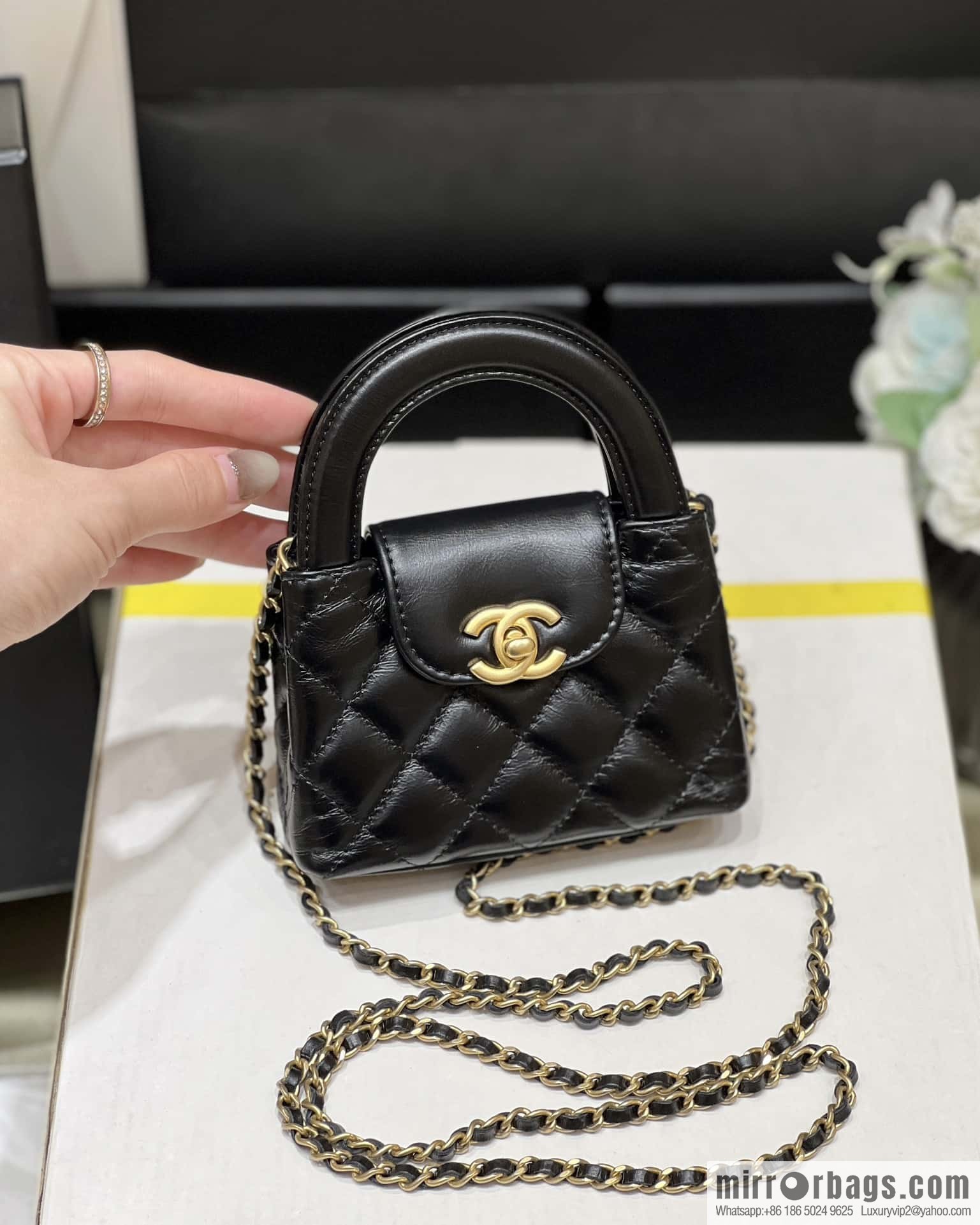CHANEL 23K autumn and winter series mini Kelly bag AP3435 black