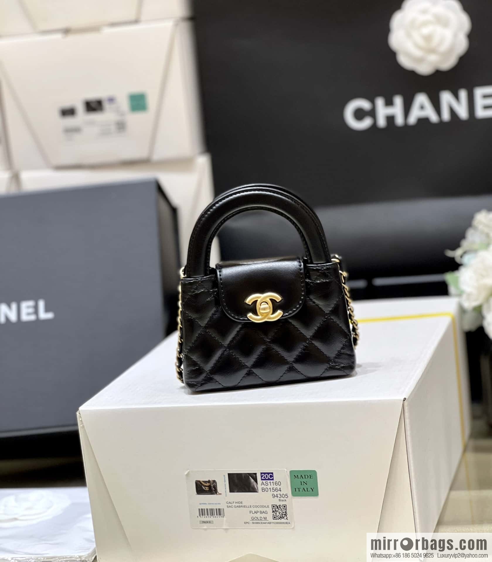 CHANEL 23K autumn and winter series mini Kelly bag AP3435 black