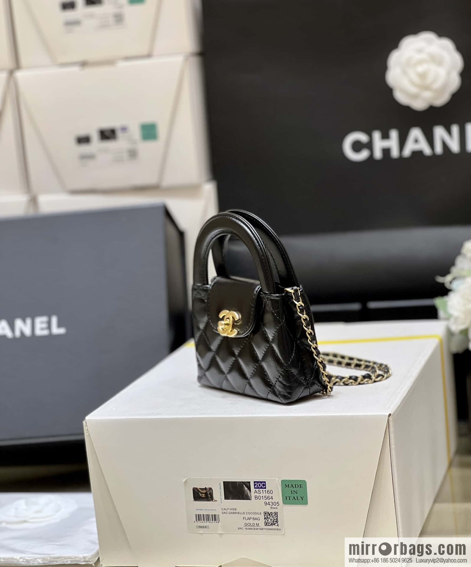 CHANEL 23K autumn and winter series mini Kelly bag AP3435 black