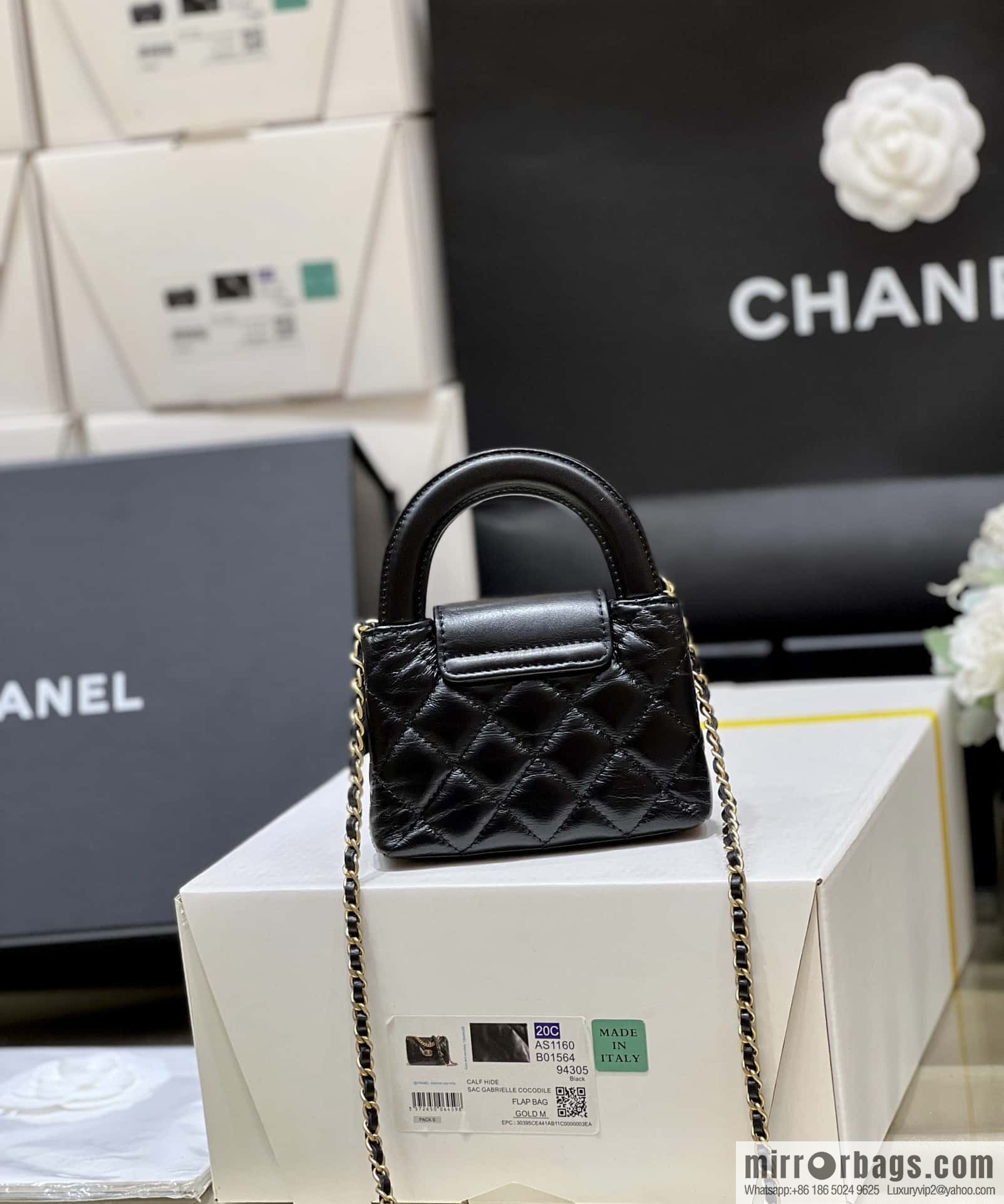 CHANEL 23K autumn and winter series mini Kelly bag AP3435 black