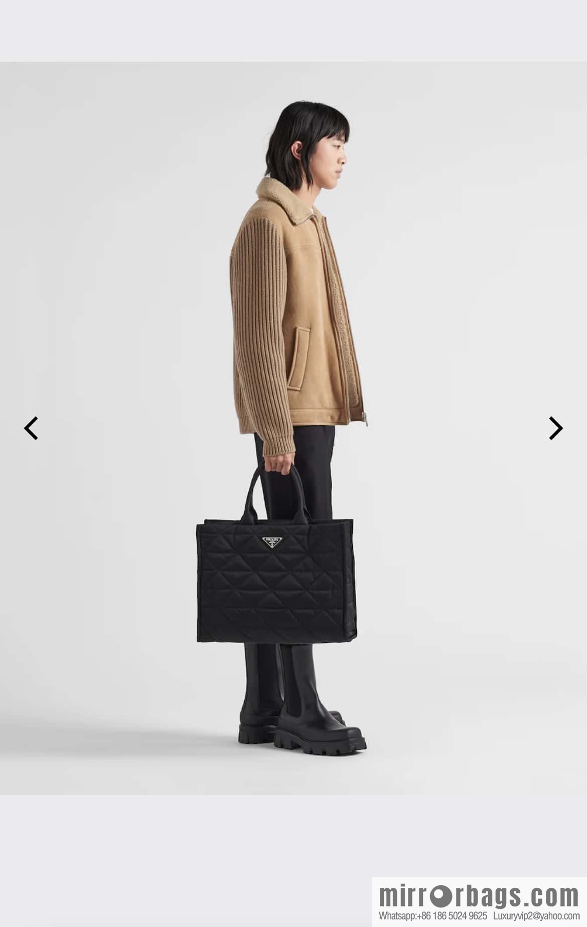 PRADA imported nylon cloth, new diamond tote bag 2VG096