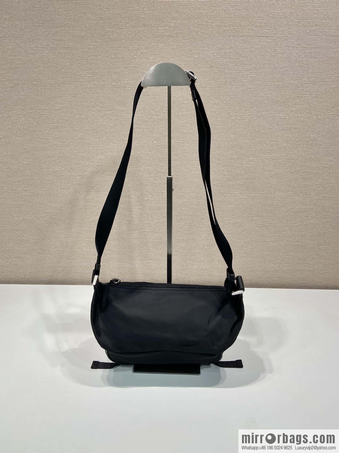 PRADA nylon and Saffiano leather (fabric) mini messenger bag 2VH171