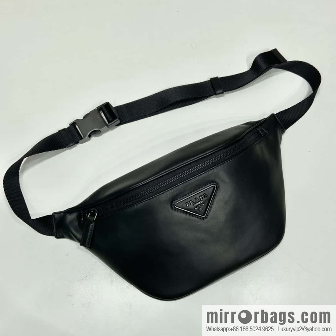 PRADA calfskin, full leather fanny pack 2VL033