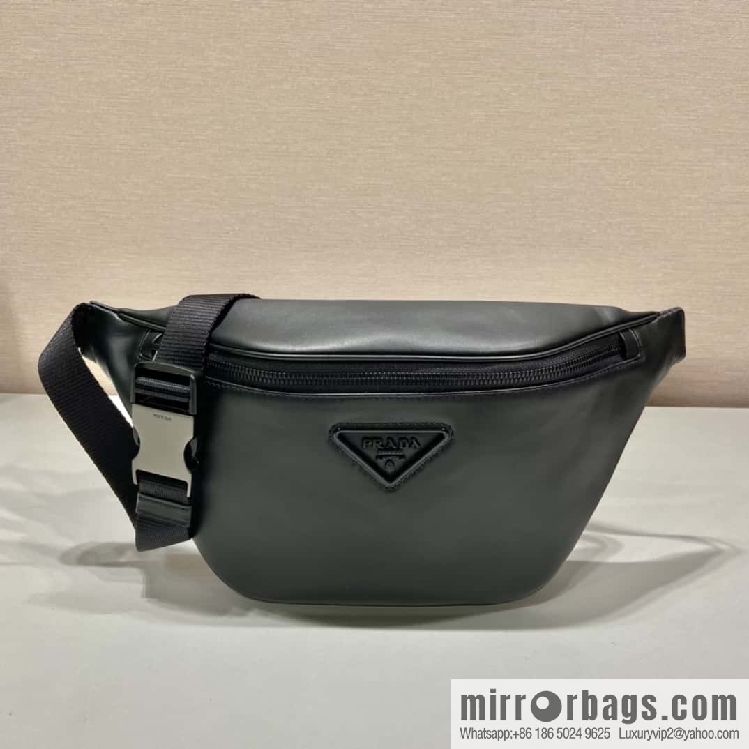 PRADA calfskin, full leather fanny pack 2VL033