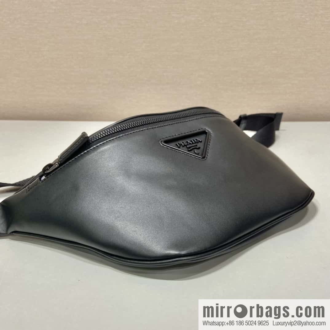 PRADA calfskin, full leather fanny pack 2VL033