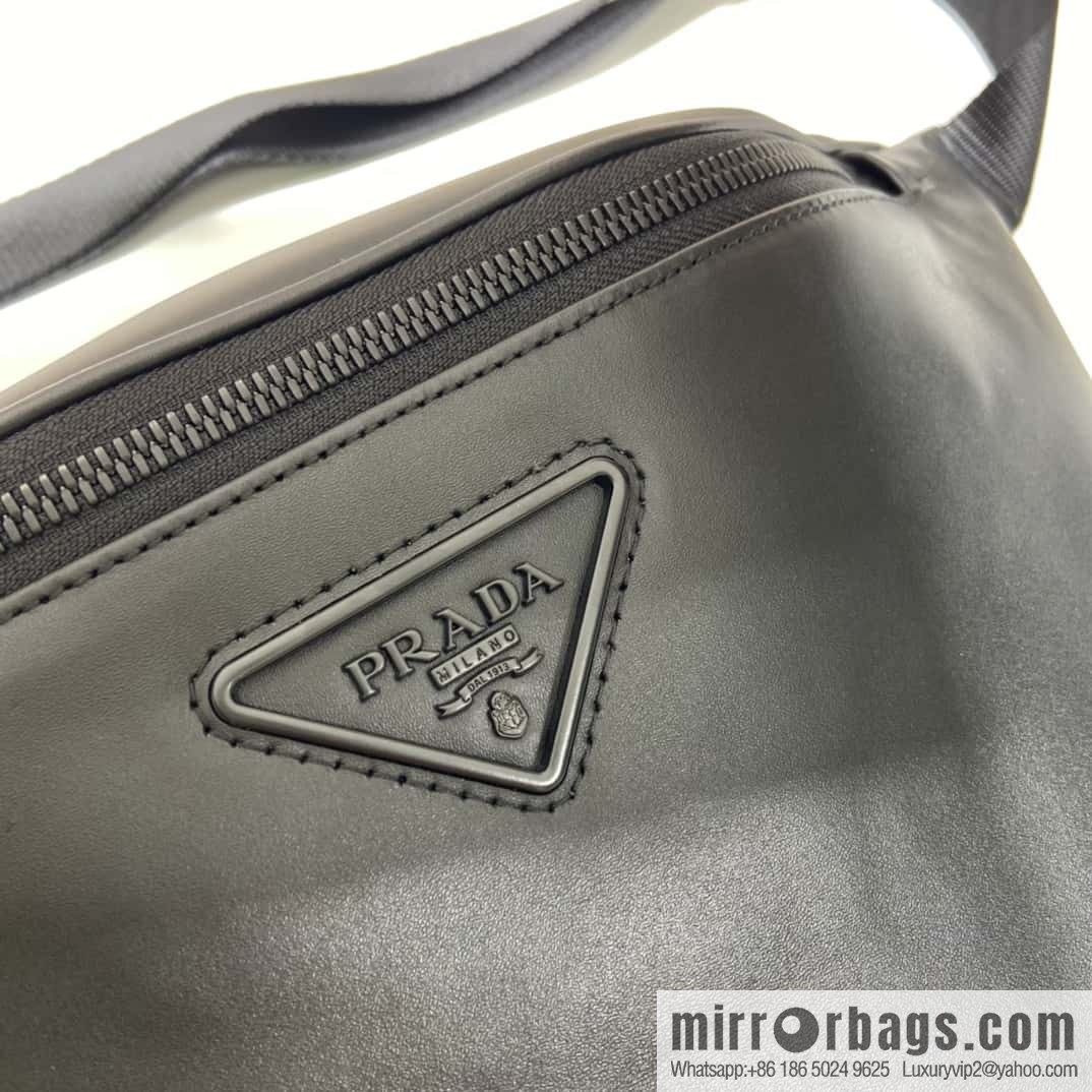 PRADA calfskin, full leather fanny pack 2VL033