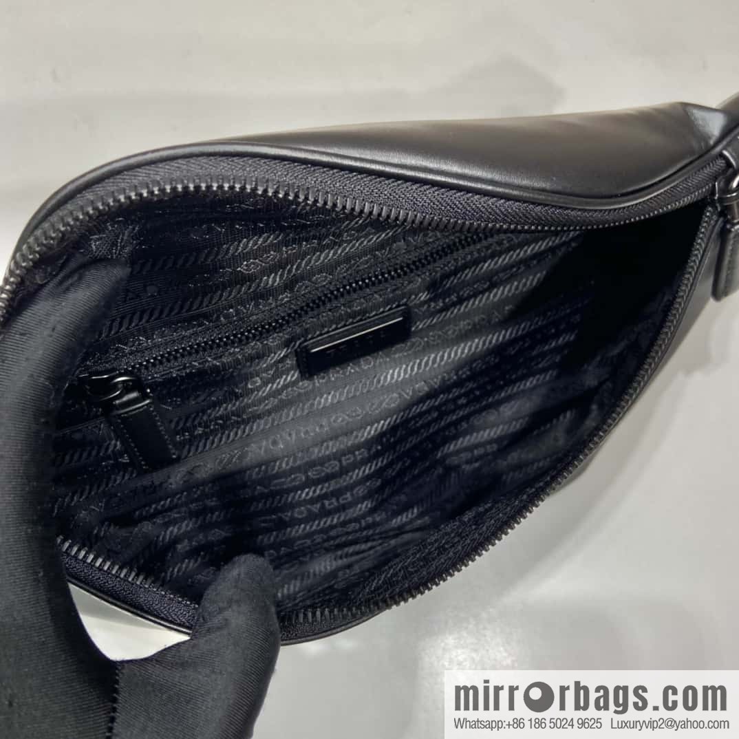 PRADA calfskin, full leather fanny pack 2VL033
