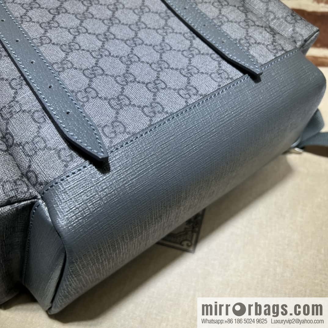 GUCCI Gucci Ophidia series medium GG backpack 598140 gray PVC/gray leather