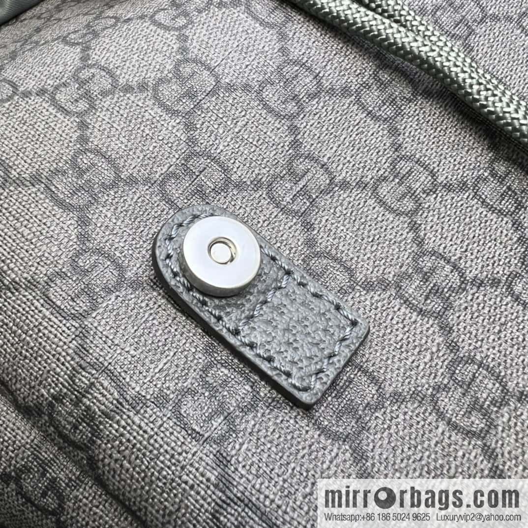 GUCCI Gucci Ophidia series medium GG backpack 598140 gray PVC/gray leather