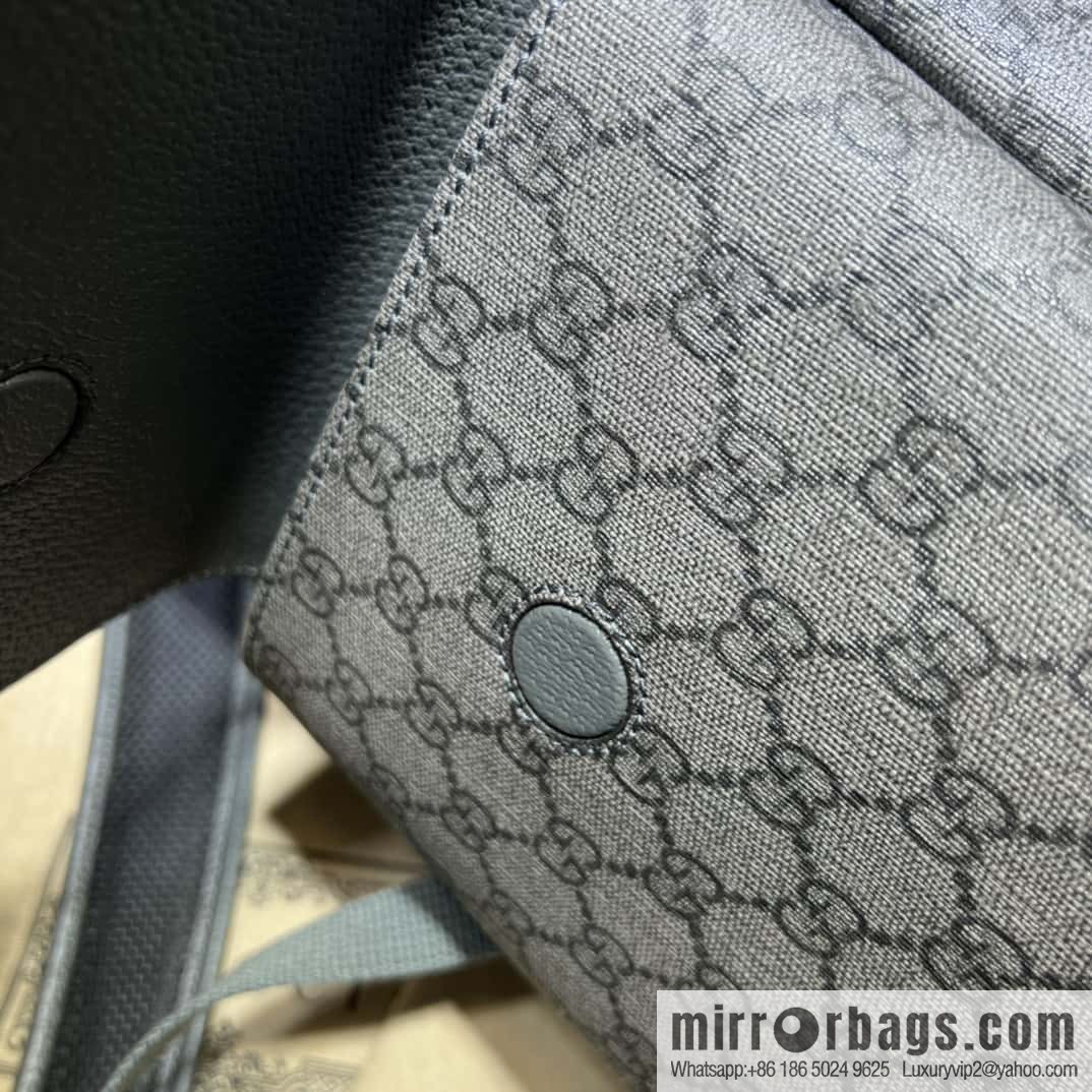 GUCCI Gucci Ophidia series medium GG backpack 598140 gray PVC/gray leather