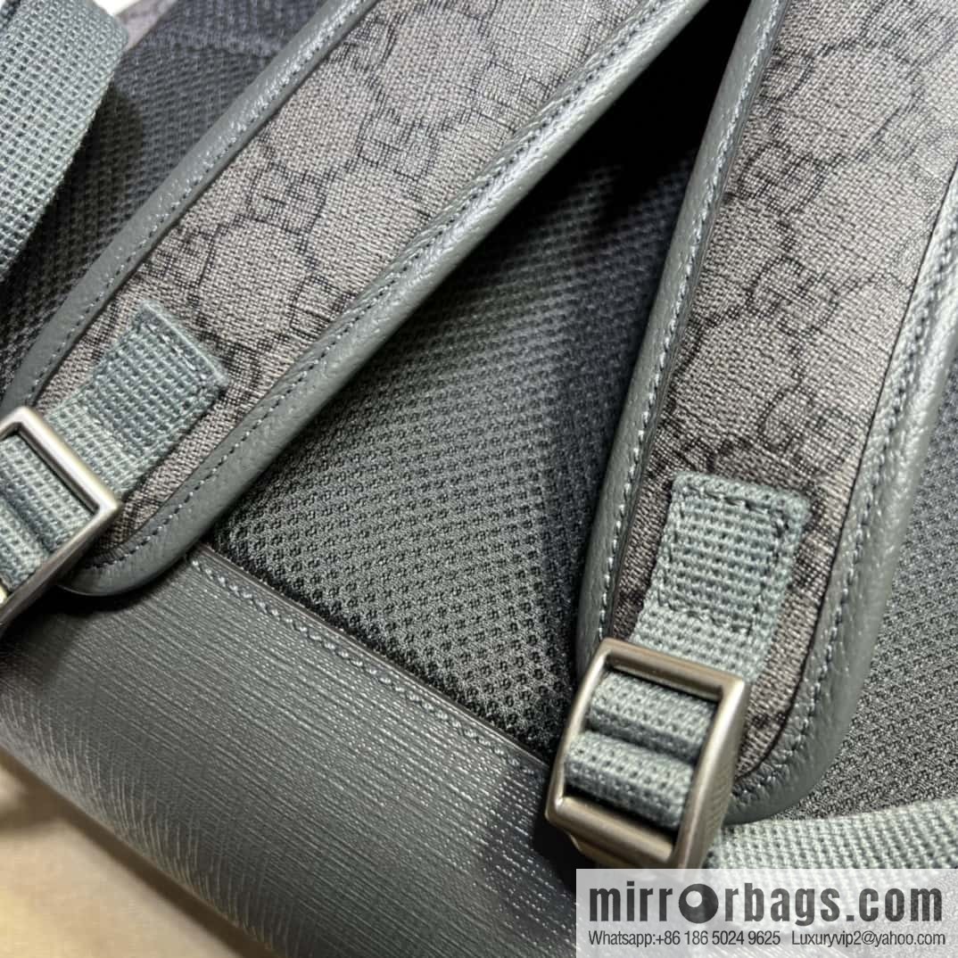 GUCCI Gucci Ophidia series medium GG backpack 598140 gray PVC/gray leather