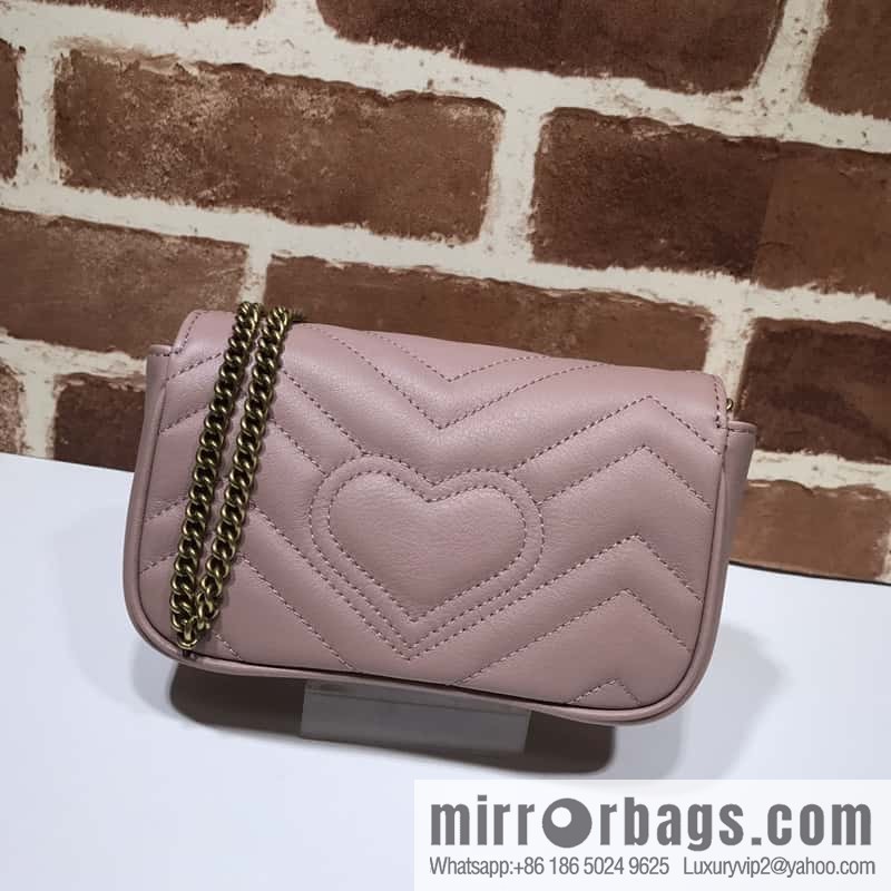 GUCCI Gucci GG Marmont series super mini handbag 476433 naked powder
