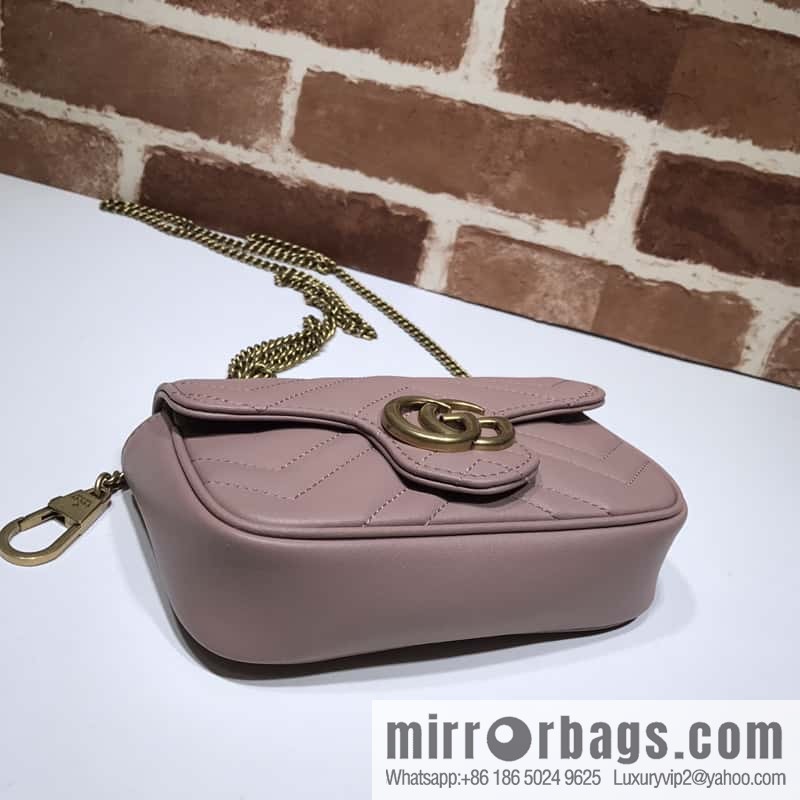 GUCCI Gucci GG Marmont series super mini handbag 476433 naked powder