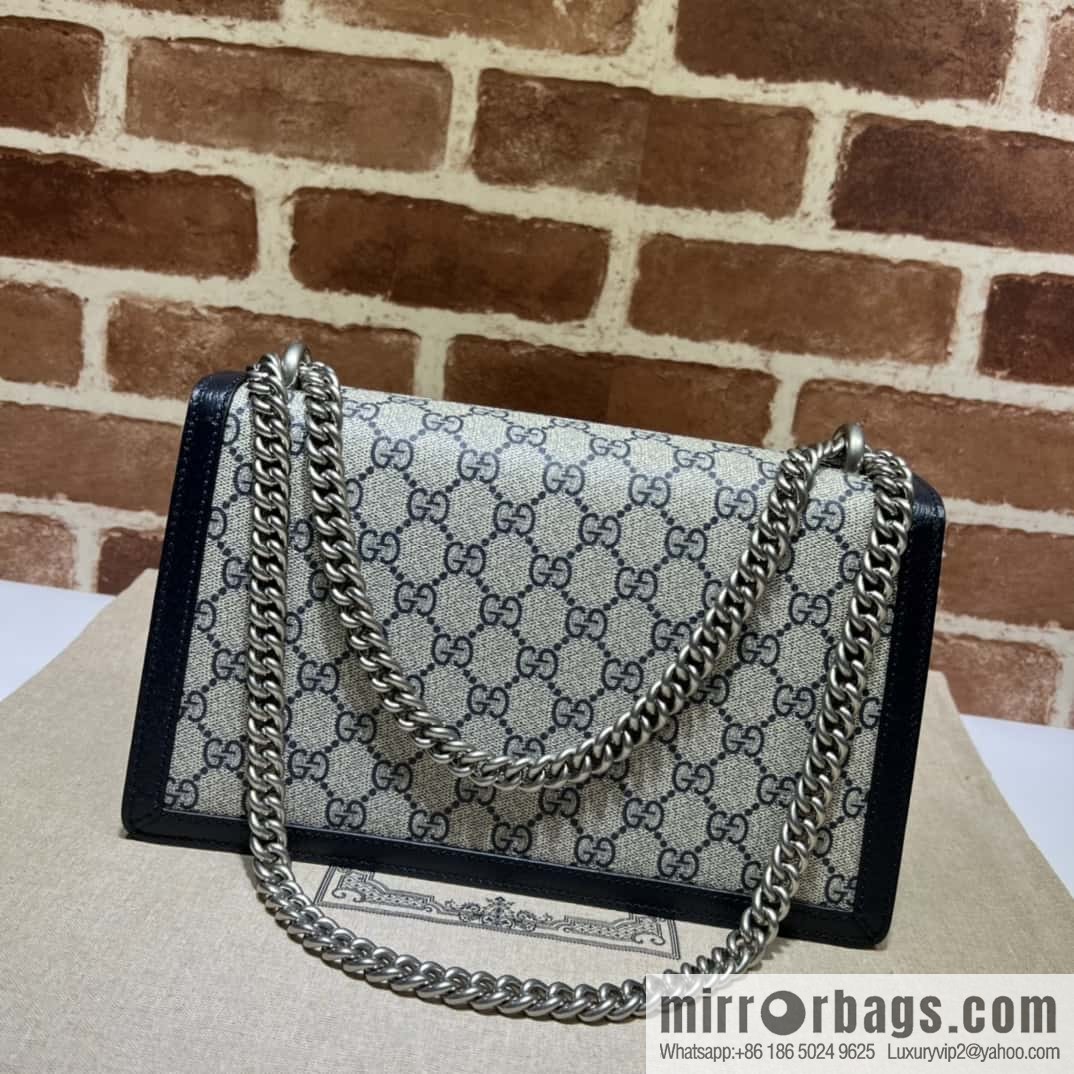 GUCCI Dionysus series small GG shoulder backpack 400249 blue glue/blue leather