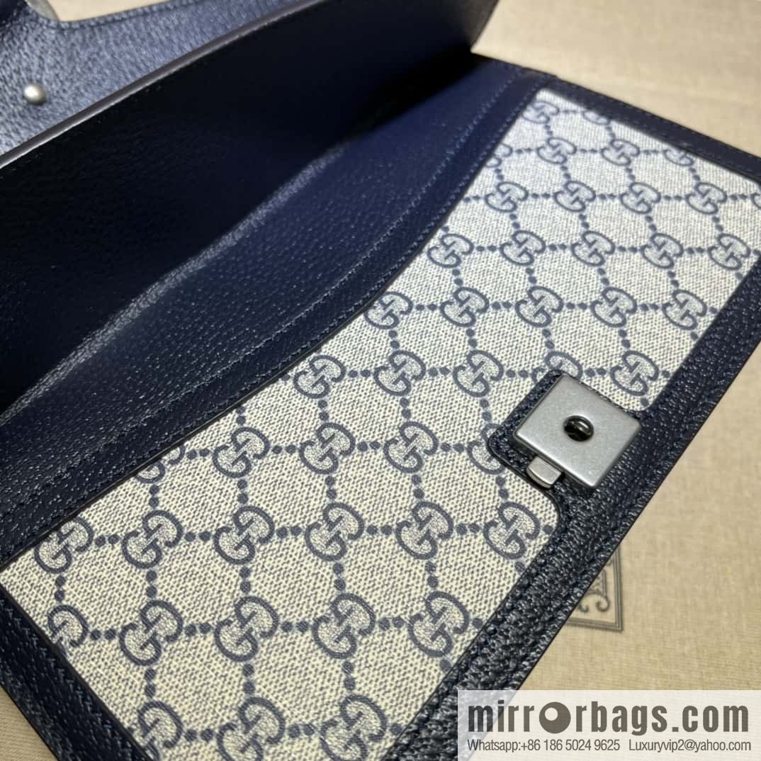 GUCCI Dionysus series small GG shoulder backpack 400249 blue glue/blue leather