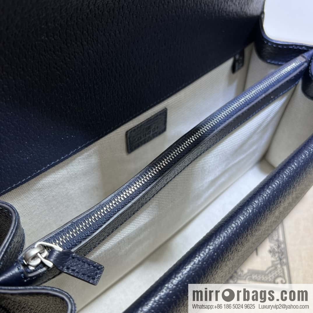 GUCCI Dionysus series small GG shoulder backpack 400249 blue glue/blue leather