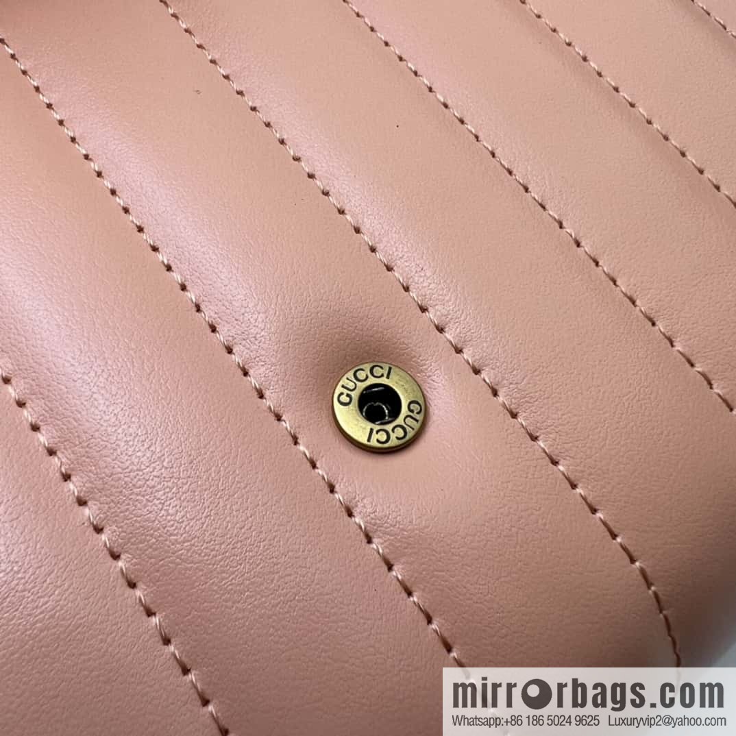GUCCI GG Marmont series quilted mini handbag 474575 sunset orange