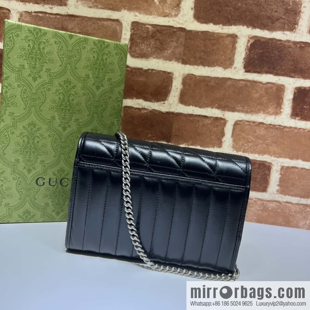 GG Marmont series quilted mini chain strap handbag 474575g leather square