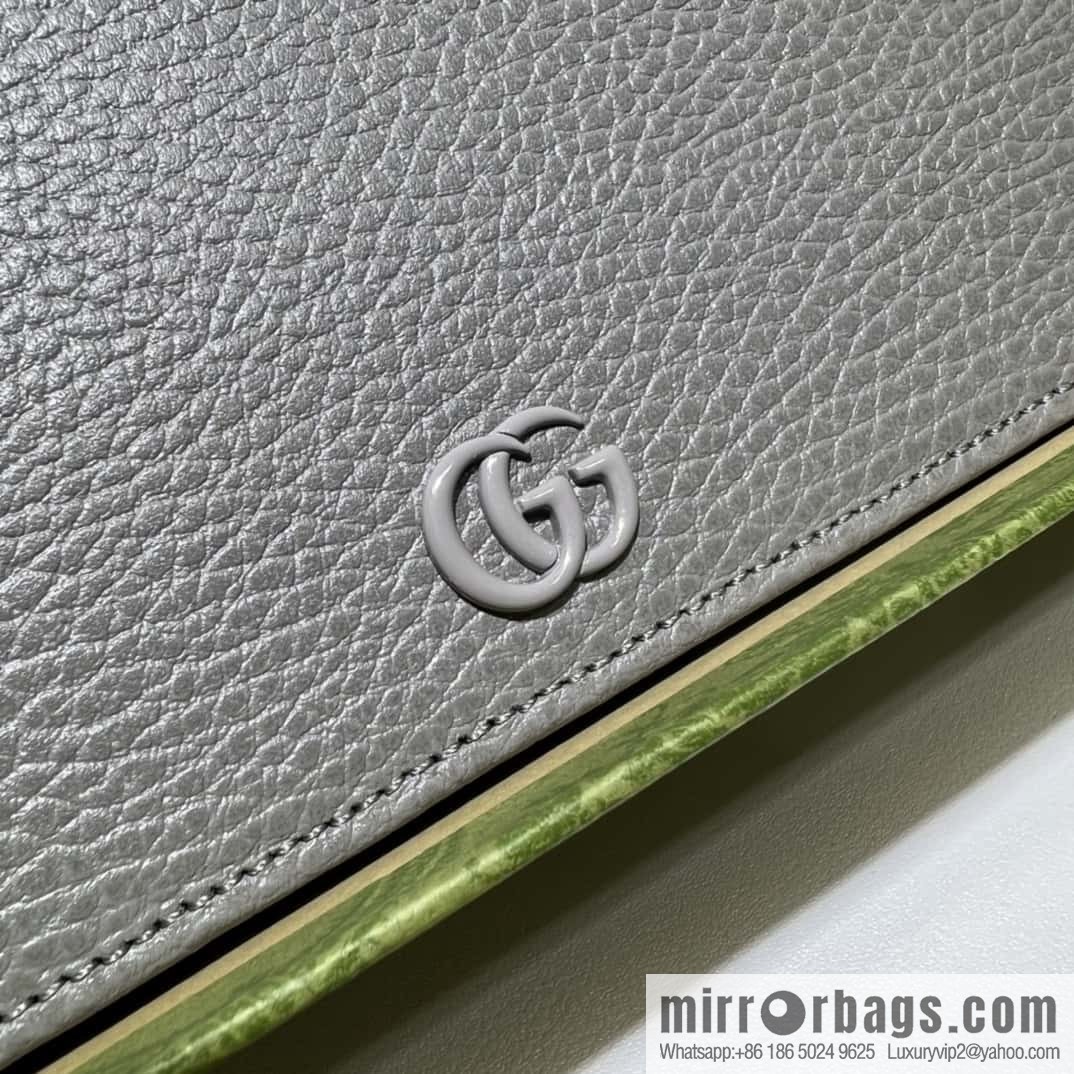 GUCCI GG Marmont series mini chain strap handbag 497985 gray two-color